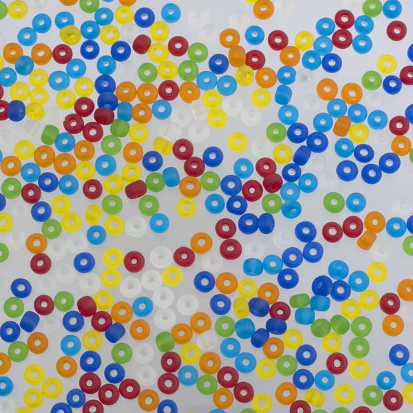 Czech Seed Beads 10/0 Transparent Matt-Multi
