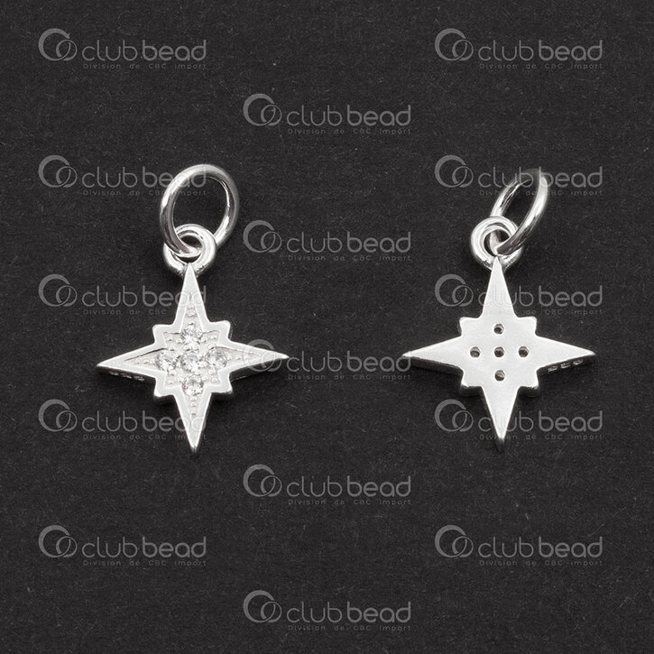 Sterling Silver Star Charm - Tiny - Flat