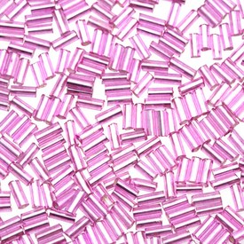 M-1002-1105 - B58  -  BUGLES SILVER LINED PINK #2 M-1002-1105,Weaving,Seed beads,Bead,Seed Bead,Glass,#2,Cylinder,Bugle,Pink,Pink,Silver Lined,China,500gr,montreal, quebec, canada, beads, wholesale