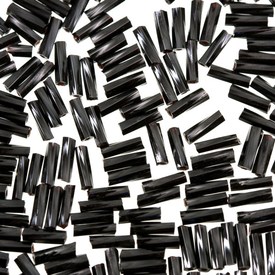 M-1003T-49 - Seed Bead Bugle Twist #3 Black Opaque 500gr M-1003T-49,Beads,Bead,Seed Bead,Glass,#3,Cylinder,Bugle,Twist,Black,Black,Opaque,China,500gr,montreal, quebec, canada, beads, wholesale