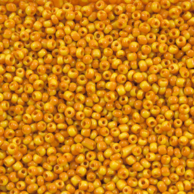 *M-1010-D19 - Glass Bead Seed Bead 10/0 2 Shades Orange/Yellow 500gr *M-1010-D19,Weaving,Seed beads,Nb 10,Bead,Seed Bead,Glass,10/0,Orange/Yellow,2 Shades,China,500gr,montreal, quebec, canada, beads, wholesale