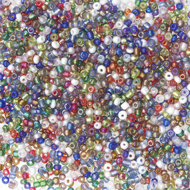 *A-1010-MIX03 - Bead Seed Bead 10/0 Rainbow Mix 1 Box (app. 100 gr.) *A-1010-MIX03,Bead,Seed Bead,Glass,10/0,Round,Mix,Rainbow Mix,China,1 Box (app. 100 gr.),montreal, quebec, canada, beads, wholesale