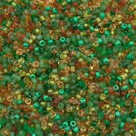 A-1010-MIX15 - Bille Perle de Rocaille 10/0 Assortiment Camouflage (approx.100gr) A-1010-MIX15,Tissage,Perles de rocaille,Mélanges assortis,montreal, quebec, canada, beads, wholesale