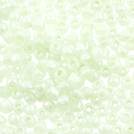 *A-1060-F03 - Glass Bead Seed Bead 6/0 Alabaster Mint 1 Box (app. 110 gr.) *A-1060-F03,Beads,Bead,Seed Bead,Glass,Glass,6/0,Mint,Alabaster,China,1 Box (app. 110 gr.),montreal, quebec, canada, beads, wholesale