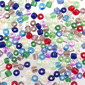 *A-1060-F15 - Glass Bead Seed Bead 6/0 Mix 1 Box (app. 110 gr.) *A-1060-F15,Bead,Seed Bead,Glass,Glass,6/0,Mix,China,1 Box (app. 110 gr.),montreal, quebec, canada, beads, wholesale