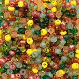 A-1060-MIX9 - Bille Perle de Rocaille 6/0 Assortiment Automne Brule (approx.100gr) A-1060-MIX9,Produits en vrac,Billes et pendentifs,montreal, quebec, canada, beads, wholesale