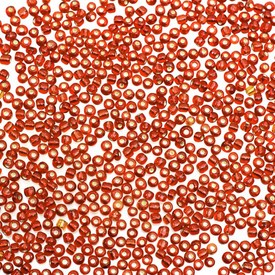 *A-1080-25B - Bille Perle de Rocaille 8/0 Rouge Centre Argenté *A-1080-25B,montreal, quebec, canada, beads, wholesale