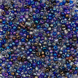 A-1080-MIX7 - Bille Perle de Rocaille 10/0 Assortiment Nuit (approx.100gr) A-1080-MIX7,montreal, quebec, canada, beads, wholesale