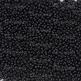 A-1101-1109 - Bead Seed Bead Preciosa 10/0 Black Opaque 1 Bag (app. 50g) (App. 4800pcs) Czech Republic A-1101-1109,Weaving,Seed beads,Nb 10,Bead,Seed Bead,Glass,10/0,Round,Black,Black,Opaque,Czech Republic,Preciosa,1 Bag (app. 50g),montreal, quebec, canada, beads, wholesale