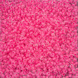 1101-2013 - Glass Bead Seed Bead Round 8/0 Preciosa Neon Pink Lined Crystal 50g app. 2000pcs Czech Republic 1101-2013,Weaving,Seed beads,Czech,8/0,Bead,Seed Bead,Glass,Glass,8/0,Round,Round,Pink,Pink Lined,Neon,montreal, quebec, canada, beads, wholesale