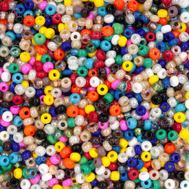 A-1101-2023 - Bead Seed Bead Preciosa 8/0 Chalk Multi 1 Bag (app. 50g) (App. 2000pcs) Czech Republic A-1101-2023,Weaving,Seed beads,Nb 8,Bead,Seed Bead,Glass,8/0,Round,Mix,Multi,Chalk,Czech Republic,Preciosa,1 Bag (app. 50g),montreal, quebec, canada, beads, wholesale