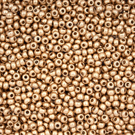 1101-2049 - Glass Bead Seed Bead Round 8/0 Preciosa PaleBronze Gold 1 Bag 50gr (approx. 2000pcs) Czech Republic 1101-2049,preciosa,montreal, quebec, canada, beads, wholesale