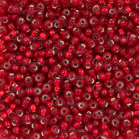A-1101-3063 - Bead Seed Bead Preciosa 6/0 Red Silver Lined 1 Bag (app. 50g) (App. 700pcs) Czech Republic A-1101-3063,Beads,Seed beads,Czech,Red,Bead,Seed Bead,Glass,6/0,Round,Red,Red,Silver Lined,Czech Republic,Preciosa,montreal, quebec, canada, beads, wholesale