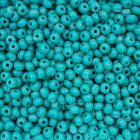 1101-3085 - Glass Bead Seed Bead Round 6/0 Preciosa Turquoise Opaque 50g app. 700pcs Czech Republic 1101-3085,Beads,6/0,Bead,Seed Bead,Glass,Glass,6/0,Round,Round,Green,Turquoise,Opaque,Czech Republic,Preciosa,montreal, quebec, canada, beads, wholesale