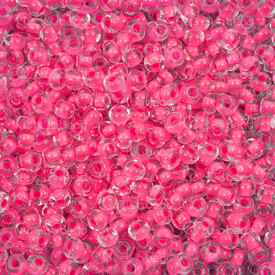 1101-3093 - Glass Bead Seed Bead Round 6/0 Preciosa Pink Lined Crystal 50g app. 700pcs Czech Republic 1101-3093,Weaving,Seed beads,Czech,Bead,Seed Bead,Glass,Glass,6/0,Round,Round,Pink,Pink Lined,Crystal,Czech Republic,montreal, quebec, canada, beads, wholesale
