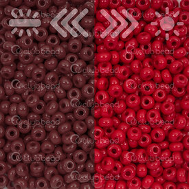 1101-3095 - Glass Bead Seed Bead Round 6/0 Preciosa Opaque Dark Red Wine 50g app. 700pcs Czech Republic 1101-3095,Weaving,Seed beads,Czech,montreal, quebec, canada, beads, wholesale