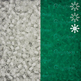 1101-3127 - Bille de Verre Perle de Rocaille Rond 6/0 Preciosa Cristal Phosphorescent Trou 1mm 50g app. 700pcs République Tcheque 1101-3127,preciosa,montreal, quebec, canada, beads, wholesale