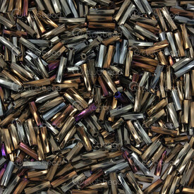 1101-6202-07 - Bille de Verre Perle de Rocaille Tubulaire Torsade #2 6mm Kaki Irise Sac 90g 1101-6202-07,Billes,Perles de rocaille,Tubes,montreal, quebec, canada, beads, wholesale