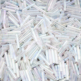 1101-6301-03 - Bille de Verre Perle de Rocaille Tubulaire #3 9mm Cristal AB Sac 90g 1101-6301-03,Tissage,Perles de rocaille,Tubes,montreal, quebec, canada, beads, wholesale