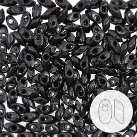 1101-7301-8.5GR - Glass Bead Seed Bead Long Magatama 4x7mm Miyuki Black 8.5g Japan LMA-401 1101-7301-8.5GR,1101-7,4X7MM,Bead,Seed Bead,Glass,Glass,4X7MM,Long Magatama,Black,Black,Japan,Miyuki,8.5g,LMA-401,montreal, quebec, canada, beads, wholesale