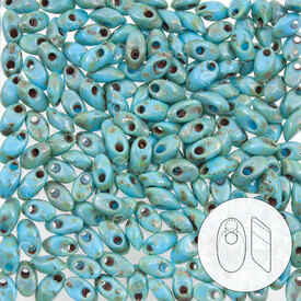 1101-7303-8.5GR - Bille de Verre Perle de Rocaille Magatama Long 4X7MM Miyuki Turquoise Picasso Japon LMA-4514 1101-7303-8.5GR,Billes,Rocaille,4X7MM,Bille,Perle de Rocaille,Verre,Verre,4X7MM,Long Magatama,Bleu,Turquoise,Picasso,Japon,8.5gr,montreal, quebec, canada, beads, wholesale