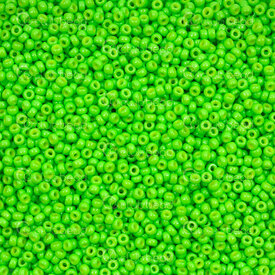 1101-7603-27-23GR - Glass Bead Seed Bead Round 11/0 Miyuki Neon Opaque Green Dyed 23g Japan 11-94471 1101-7603-27-23GR,11/0,Bead,Seed Bead,Glass,Glass,11/0,Round,Round,Green,Green,Neon,Opaque,Dyed,Japan,montreal, quebec, canada, beads, wholesale