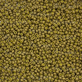 1101-7604-06-23GR - Glass Bead Seed Bead Round 11/0 Miyuki Matt Golden Olive Opaque 23g Japan 11-92032 1101-7604-06-23GR,Weaving,Seed beads,Nb 11,Bead,Seed Bead,Glass,Glass,11/0,Round,Round,Green,Golden Olive,Matt,Opaque,montreal, quebec, canada, beads, wholesale