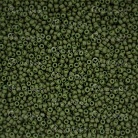 1101-7604-16-23GR - Glass Bead Seed Bead Round 11/0 Miyuki Matt Dyed Special Olive Green 23g Japan 11-92049 1101-7604-16-23GR,bille vert,montreal, quebec, canada, beads, wholesale