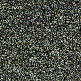 1101-7609-04-23GR - Glass Bead Seed Bead Round 11/0 Miyuki Picasso Opaque Smoky Black Matt 23g Japan 11-94511 1101-7609-04-23GR,11/0,Bead,Seed Bead,Glass,Glass,11/0,Round,Round,Black,Smoky Black,Picasso,Opaque,Matt,Japan,montreal, quebec, canada, beads, wholesale