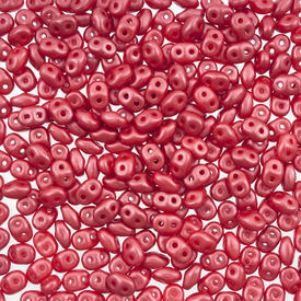 1101-7850-07 - Glass Bead Seed Bead Superduo 2.5X5MM Pearl Dark Coral 2 Holes App. 24gr Preciosa Czech Republic DU0525010-TB 1101-7850-07,Weaving,Seed beads,2 holes,Superduo,Bead,Seed Bead,Glass,Glass,2.5X5MM,Superduo,Red,Coral,Pearl,Dark,montreal, quebec, canada, beads, wholesale