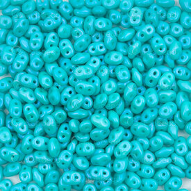 1101-7850-51 - Glass Bead Seed Bead Superduo 2.5X5MM Tropical Mint 2 Holes App. 24gr Preciosa Czech Republic DU0502010-24513-TB 1101-7850-51,Weaving,Seed beads,Superduo,montreal, quebec, canada, beads, wholesale