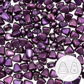 1101-8000-05 - Glass Bead Seed Bead Nit-Bit 6x5mm Matubo Lustred Purple Metallic 2 Holes 23g Czech Republic NB6523980-24202-TB 1101-8000-05,Weaving,Seed beads,Nib-Bit,Bead,Seed Bead,Glass,Glass,6X5MM,Triangle,Nit-Bit,Mauve,Purple,Lustred,Metallic,montreal, quebec, canada, beads, wholesale