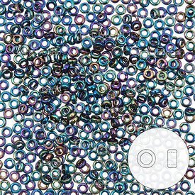 1101-8010-03 - Bille de Verre Perle de Rocaille 3x1.3mm Bleu Métallique Irisé App. 8g Japon SPR3-455-TB 1101-8010-03,Billes,Bleu,Bille,Perle de Rocaille,Verre,Verre,3x1.3mm,Rond,"O" Shape,Bleu,Bleu,Metallic Iris,Japon,Miyuki,montreal, quebec, canada, beads, wholesale