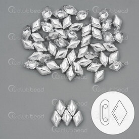 1101-8040-13 - Glass Bead Seed Bead Gem Duo 8x5mm Crystal Labrador2 Holes App. 8g Matubo Czech Republic GD8500030-27001 1101-8040-13,Weaving,Seed beads,Czech,montreal, quebec, canada, beads, wholesale