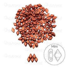 1101-8041-11 - Glass Bead Seed Bead Mini Gem Duo 6x4mm Crystal Bronze Fire Red 2 Holes 0.8mm App. 8g Matubo Czech Republic GD6400030-01750 1101-8041-11,Weaving,Seed beads,Czech,montreal, quebec, canada, beads, wholesale