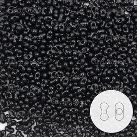 1101-8099-01 - Glass Bead Seed Bead Farfalle Peanut 2x4mm Black Opaque 20gr Czech Republica 1101-8099-01,Weaving,montreal, quebec, canada, beads, wholesale