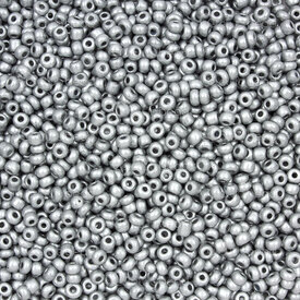 1101-9001-0205 - Bille de Verre Perle de Rocaille Rond 10/0 Argent Métallique 90g app. 6000pcs 1101-9001-0205,Tissage,Perles de rocaille,No 10,Bille,Perle de Rocaille,Verre,Verre,10/0,Rond,Rond,Gris,Argent,Métallique,Chine,montreal, quebec, canada, beads, wholesale