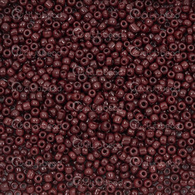1101-9001-0211 - Glass Bead Seed Bead 10/0 (2mm) Opaque Dark Red 90gr (approx. 6000pcs) 1 Bag 1101-9001-0211,dark,montreal, quebec, canada, beads, wholesale