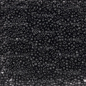 1101-9001-0217 - Glass Bead Seed Bead 10/0 (2mm) Opaque Black 90g (app. 6000pcs) 1101-9001-0217,noir,montreal, quebec, canada, beads, wholesale