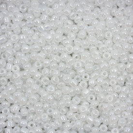 1101-9001-0301 - Glass Bead Seed Bead 3mm Pearl White AB 90gr (approx. 2000pcs) 1 Bag 1101-9001-0301,glass beads 3mm,montreal, quebec, canada, beads, wholesale