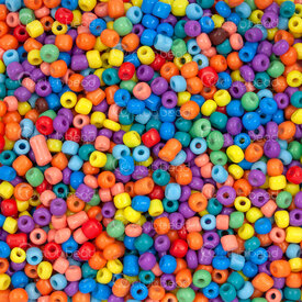 1101-9001-03MIX - Bille Perle de Rocaille 3mm Couleur Mix 90gr (approx. 2000pcs) 1 Sac 1101-9001-03MIX,glass beads 3mm,montreal, quebec, canada, beads, wholesale