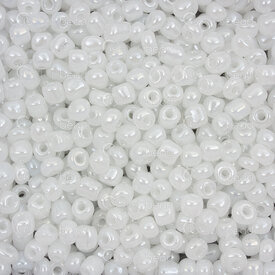 1101-9001-0401 - Bille Perle de Rocaille 6/0 (4mm) Blanc Perle 90gr (approx. 900pcs) 1 Sac 1101-9001-0401,Seed Pearls,montreal, quebec, canada, beads, wholesale