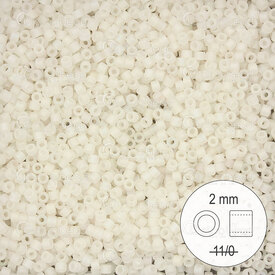 1101-9015 - Delica de Verre Perle de Rocaille 2mm Stellaris Blanc Casse AB Transparent Mat Teint 22gr 1101-9015,cass,montreal, quebec, canada, beads, wholesale