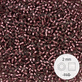 1101-9029 - Delica de Verre Perle de Rocaille 2mm Stellaris Mauve Metallique Teint 22gr 1101-9029,Tissage,Perles de rocaille,Delica Stellaris,montreal, quebec, canada, beads, wholesale