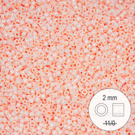 1101-9035 - Delica de Verre Perle de Rocaille 2mm Stellaris Peche Opaque AB Teint 22gr 1101-9035,Tissage,Perles de rocaille,Delica Stellaris,montreal, quebec, canada, beads, wholesale