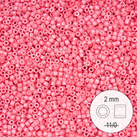 1101-9037 - Delica de Verre Perle de Rocaille 2mm Rose Intense Opaque Teint 22gr 1101-9037,Tissage,Perles de rocaille,Delica Stellaris,montreal, quebec, canada, beads, wholesale