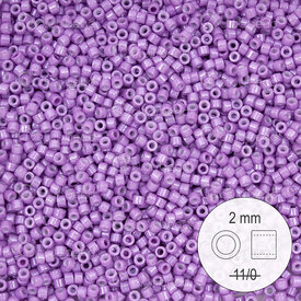 1101-9041 - Glass Delica Seed Bead Stellaris 2mm Opaque Mauve Dyed 22gr 1101-9041,stellaris,montreal, quebec, canada, beads, wholesale
