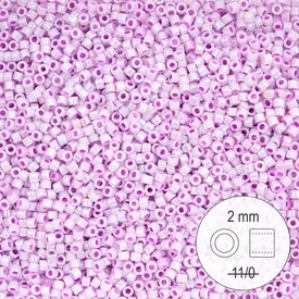 1101-9083 - Glass Delica Seed Bead Stellaris 2mm Opaque Luster Light Purple 22gr 1101-9083,Beads,Seed beads,montreal, quebec, canada, beads, wholesale