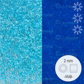 1101-9089 - Glass Delica Seed Bead Stellaris 2mm Luminous Sky Blue 22gr 1101-9089,Stellaris Delica Seed beads luminous,montreal, quebec, canada, beads, wholesale