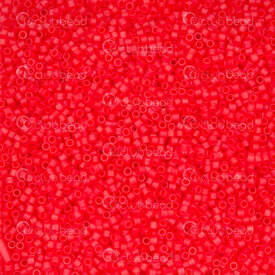 1101-9099 - Delica de Verre Perle de Rocaille 1.6mm Stellaris Fraise AB Transparent Mat 20g 1101-9099,R*,montreal, quebec, canada, beads, wholesale